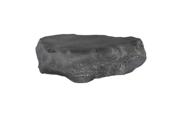 Phillips Collection Cast Boulder Coffee Table - Durable Resin Construction with Realistic Stone Finish for Indoor and Outdoor Use Charcoal Stone, Small PH119406