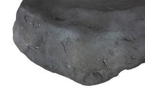 Phillips Collection Cast Boulder Coffee Table - Durable Resin Construction with Realistic Stone Finish for Indoor and Outdoor Use Charcoal Stone, Small PH119406