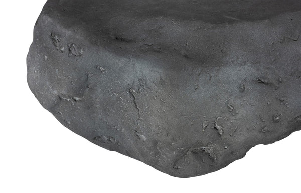 Phillips Collection Cast Boulder Coffee Table - Durable Resin Construction with Realistic Stone Finish for Indoor and Outdoor Use Charcoal Stone, Small PH119406