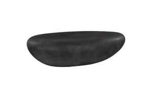 Phillips Collection River Stone Coffee Table – Sculptural Design with Smooth Silhouette for Modern Organic Living Spaces Charcoal Stone, Extra Large PH119408