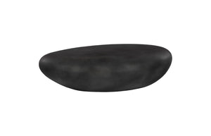 Phillips Collection River Stone Coffee Table – Sculptural Design with Smooth Silhouette for Modern Organic Living Spaces Charcoal Stone, Extra Large PH119408