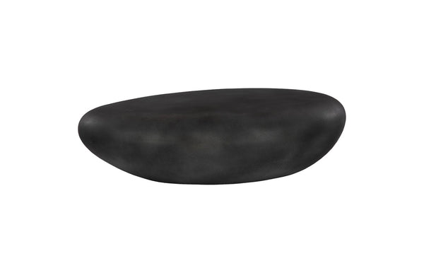Phillips Collection River Stone Coffee Table – Sculptural Design with Smooth Silhouette for Modern Organic Living Spaces Charcoal Stone, Extra Large PH119408