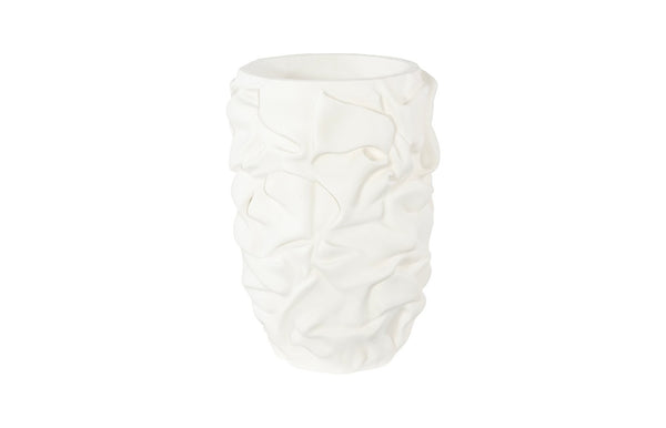 Phillips Collection Drape Planter - Sculptural White Stone Accent for Modern Spaces | Ideal for Indoor & Outdoor Use PH119409