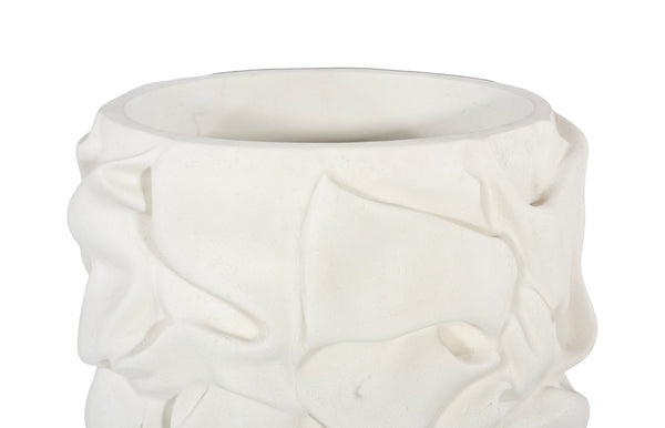 Phillips Collection Drape Planter - Sculptural White Stone Accent for Modern Spaces | Ideal for Indoor & Outdoor Use PH119409