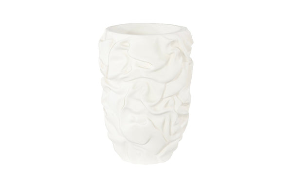 Phillips Collection Drape Planter - Sculptural White Stone Accent for Modern Spaces | Ideal for Indoor & Outdoor Use PH119409