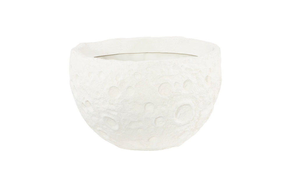 Phillips Collection Crater Planter - Modern Organic Design for Stunning Outdoor Displays and Durable Indoor Decor White Stone PH119411