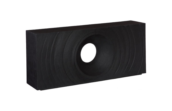 Phillips Collection Void Console Table – Sculptural Minimalist Design in Durable Resin-Stone for Modern Interiors Black Stone PH119468