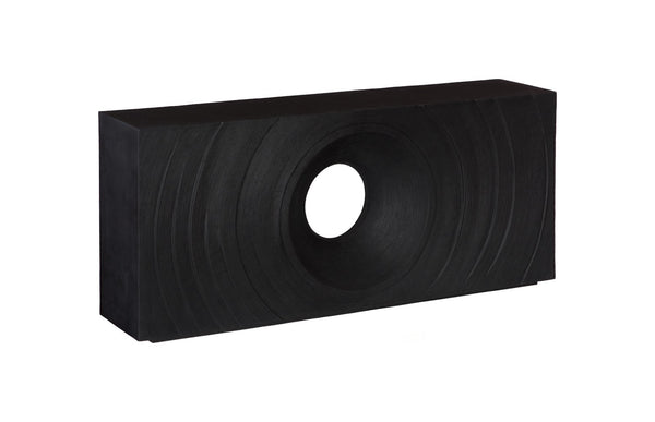Phillips Collection Void Console Table – Sculptural Minimalist Design in Durable Resin-Stone for Modern Interiors Black Stone PH119468