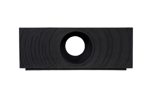 Phillips Collection Void Coffee Table - Sculptural Minimalist Design in Matte Finish, Perfect for Modern Living Spaces Black Stone PH119469