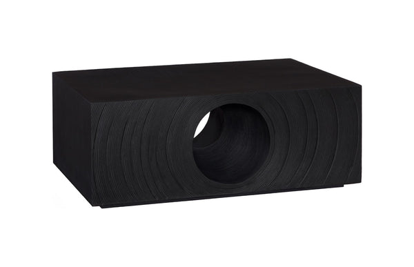 Phillips Collection Void Coffee Table - Sculptural Minimalist Design in Matte Finish, Perfect for Modern Living Spaces Black Stone PH119469