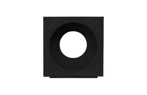 Phillips Collection Void Modern Side Table – Sculptural Resin Accent with Off-White Finish for Stylish Small Spaces Black Stone PH119470