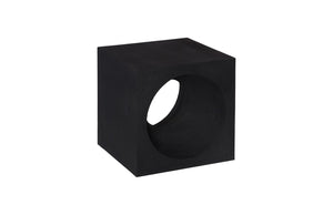Phillips Collection Void Modern Side Table – Sculptural Resin Accent with Off-White Finish for Stylish Small Spaces Black Stone PH119470