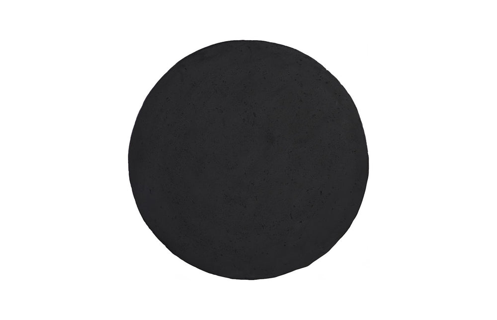 Phillips Collection Crater Side Table - Elegant Black Stone Design for Indoor/Outdoor Use, Stylish & Durable Accent Piece PH119471