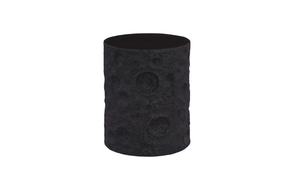 Phillips Collection Crater Side Table - Elegant Black Stone Design for Indoor/Outdoor Use, Stylish & Durable Accent Piece PH119471