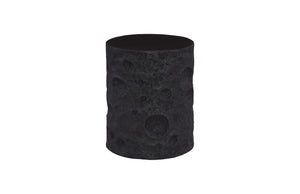 Phillips Collection Crater Side Table - Elegant Black Stone Design for Indoor/Outdoor Use, Stylish & Durable Accent Piece PH119471
