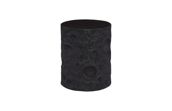 Phillips Collection Crater Side Table - Elegant Black Stone Design for Indoor/Outdoor Use, Stylish & Durable Accent Piece PH119471