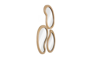Phillips Collection Organic Mirrors Set of 3 - Handwoven Rattan, Unique Freeform Shapes for Nature-Inspired Wall Decor PH119555