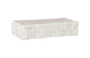 Phillips Collection Mactan Coffee Table - Sculptural Stone Design with Coastal Elegance, Perfect for Modern Living Spaces PH119556
