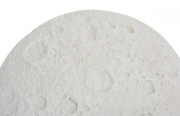 Phillips Collection Crater Wall Art - Sculptural Lunar Landscape Decor for Indoor and Outdoor Display, 22-Inch Accent White Stone PH119558