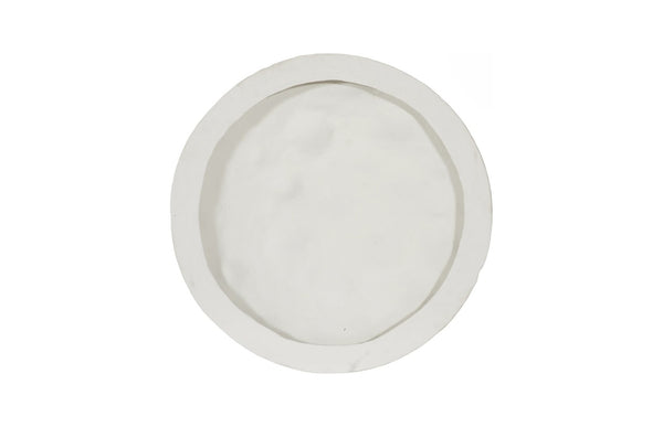 Phillips Collection Crater Wall Art - Sculptural Lunar Landscape Decor for Indoor and Outdoor Display, 22-Inch Accent White Stone PH119558