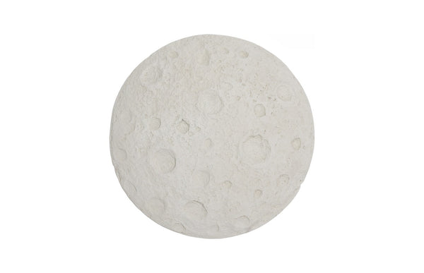 Phillips Collection Crater Wall Art - Sculptural Lunar Landscape Decor for Indoor and Outdoor Display, 22-Inch Accent White Stone PH119558