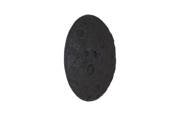 Phillips Collection Crater Wall Art - Sculptural Lunar Landscape Decor for Indoor and Outdoor Display, 22-Inch Accent Black Stone PH119561