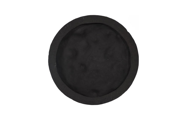 Phillips Collection Crater Wall Art - Sculptural Lunar Landscape Decor for Indoor and Outdoor Display, 22-Inch Accent Black Stone PH119561