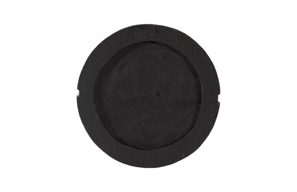 Phillips Collection Rift Wall Tile - Dimensional Matte Black Circle with Gold Leaf Accents for Stunning Interior Design PH119562