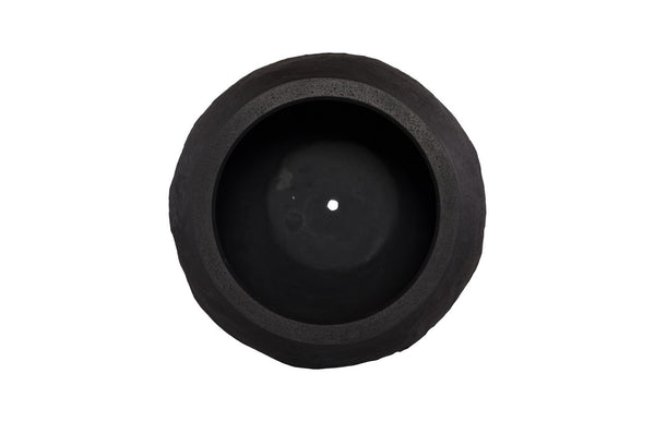 Phillips Collection Aera Planter - Sculptural Indoor Decor for Serene Spaces, Perfect for Statement Plants & Grouping Black, Small PH119651