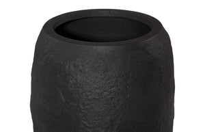 Phillips Collection Aera Planter - Sculptural Indoor Decor for Serene Spaces, Perfect for Statement Plants & Grouping Black, Small PH119651
