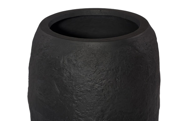 Phillips Collection Aera Planter - Sculptural Indoor Decor for Serene Spaces, Perfect for Statement Plants & Grouping Black, Small PH119651