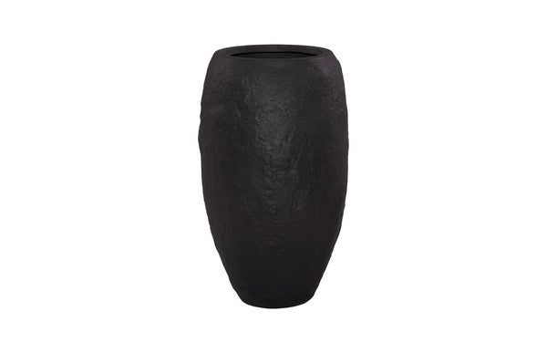 Phillips Collection Aera Planter - Sculptural Indoor Decor for Serene Spaces, Perfect for Statement Plants & Grouping Black, Small PH119651