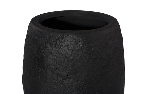Phillips Collection Aera Planter - Sculptural Indoor Decor for Serene Spaces, Perfect for Statement Plants & Grouping Black, Medium PH119652
