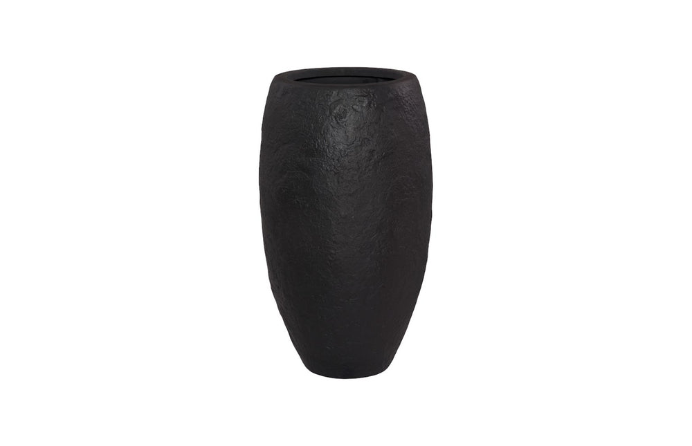 Phillips Collection Aera Planter - Sculptural Indoor Decor for Serene Spaces, Perfect for Statement Plants & Grouping Black, Medium PH119652