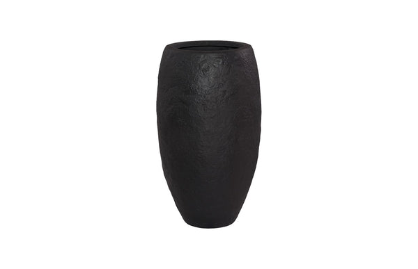 Phillips Collection Aera Planter - Sculptural Indoor Decor for Serene Spaces, Perfect for Statement Plants & Grouping Black, Medium PH119652