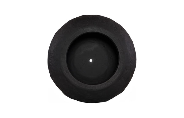 Phillips Collection Aera Planter Wide - Sculptural Indoor/Outdoor Decor with Stone-Like Finish for Stylish Spaces Black, Small PH119654