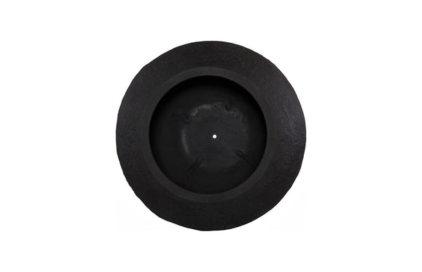 Phillips Collection Aera Planter Wide - Sculptural Indoor/Outdoor Decor with Stone-Like Finish for Stylish Spaces Black, Large PH119656