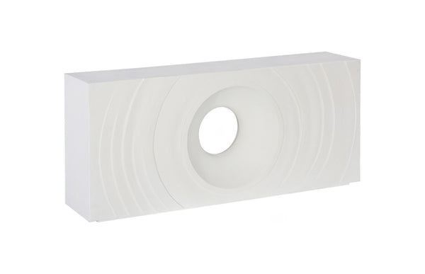Phillips Collection Void Console Table – Sculptural Minimalist Design in Durable Resin-Stone for Modern Interiors White Stone PH119670