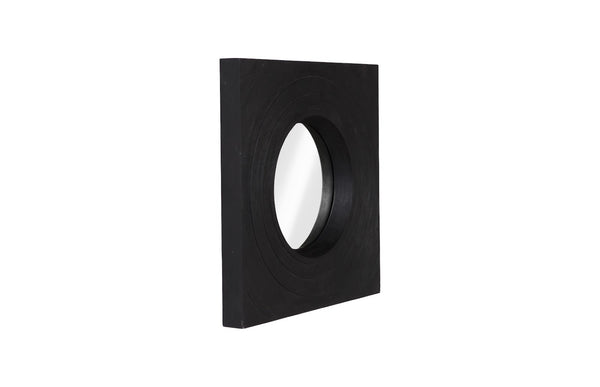 Phillips Collection Void Mirror - Minimalist Sculptural Wall Decor in Luxe Resin for Modern and Contemporary Spaces Black Stone PH119829