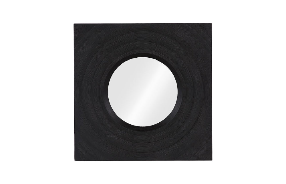 Phillips Collection Void Mirror - Minimalist Sculptural Wall Decor in Luxe Resin for Modern and Contemporary Spaces Black Stone PH119829