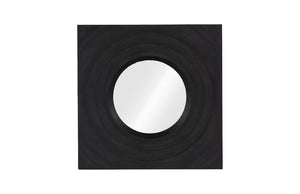 Phillips Collection Void Mirror - Minimalist Sculptural Wall Decor in Luxe Resin for Modern and Contemporary Spaces Black Stone PH119829