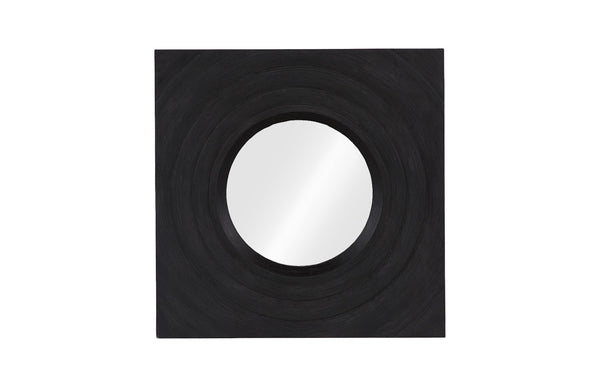 Phillips Collection Void Mirror - Minimalist Sculptural Wall Decor in Luxe Resin for Modern and Contemporary Spaces Black Stone PH119829