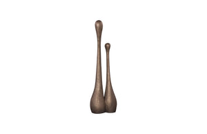 Phillips Collection Duo Sculpture, Elegant Bronze-Finished Abstract Art Piece for Modern Home Décor & Display PH119830