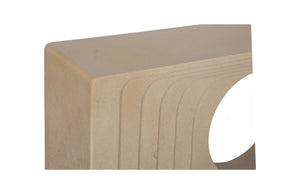 Phillips Collection Centered Console Table - Sculptural Design with Soft Finish for Modern & Coastal Interiors Sand Dune PH119874