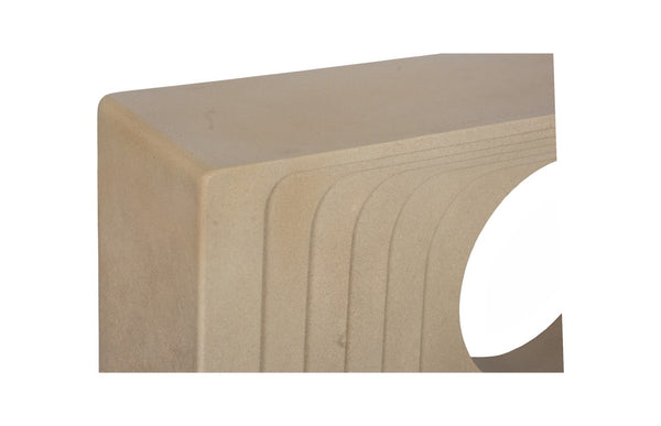 Phillips Collection Centered Console Table - Sculptural Design with Soft Finish for Modern & Coastal Interiors Sand Dune PH119874
