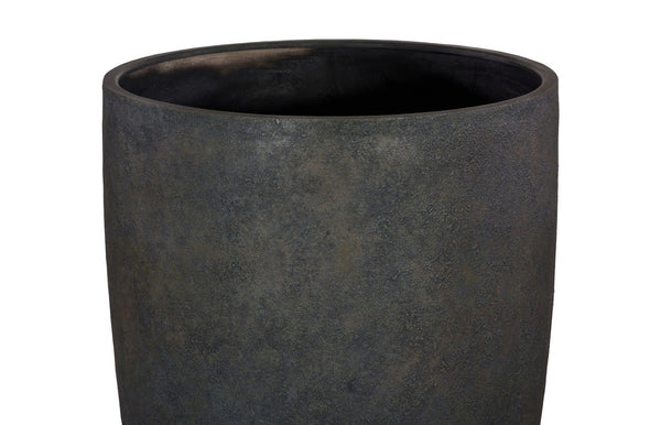 Phillips Collection Flora Grande Planter - Sculptural Resin Design for Indoor and Outdoor Greenery, Perfect for Large Plants Gray, Large PH119883