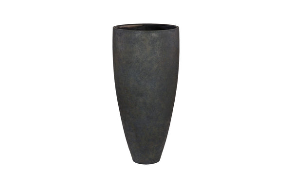 Phillips Collection Flora Grande Planter - Sculptural Resin Design for Indoor and Outdoor Greenery, Perfect for Large Plants Gray, Large PH119883