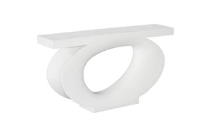 Phillips Collection Nimbus Console Table in Whitestone – Sculptural Design for Modern Interiors, Perfect for Narrow Spaces PH120020
