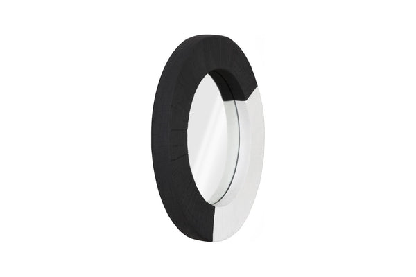 Phillips Collection Eclipse Mirror: Modern Two-Tone Wall Art with Sculptural Flair for Chic Home Decor and Style PH120046