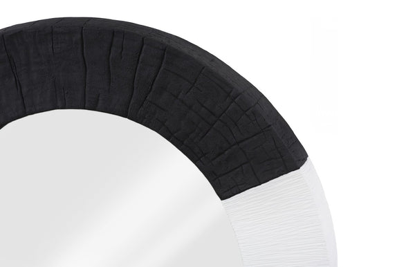 Phillips Collection Eclipse Mirror: Modern Two-Tone Wall Art with Sculptural Flair for Chic Home Decor and Style PH120046